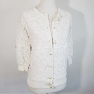NWT Molly Bracken Star Ladies Pearl Accent Cardigan Size XS/S
